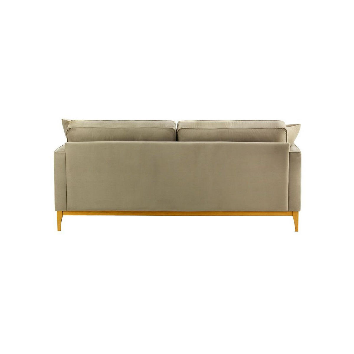 DREISITZER-SOFA Linara-Velluto 3 - Beige, Holz/Textil (201/91/95cm)