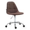 DREHSTUHL Stoff braun - Chromfarben/Braun, Textil/Metall (47/79/56cm) - CLP