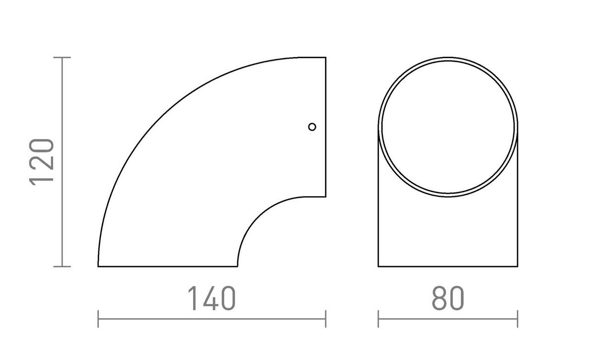 AUSSENLEUCHTE PIPER Anthrazitgrau 6 W IP54 - Grau, Metall (14/8/12cm) - Rendl