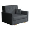 SCHLAFSOFA Viva Sonic I - Dunkelgrau/Schwarz, Holz/Textil (103/85/100cm) - MIRJAN24
