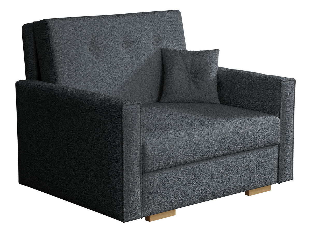SCHLAFSOFA Viva Sonic I - Dunkelgrau/Schwarz, Holz/Textil (103/85/100cm) - MIRJAN24