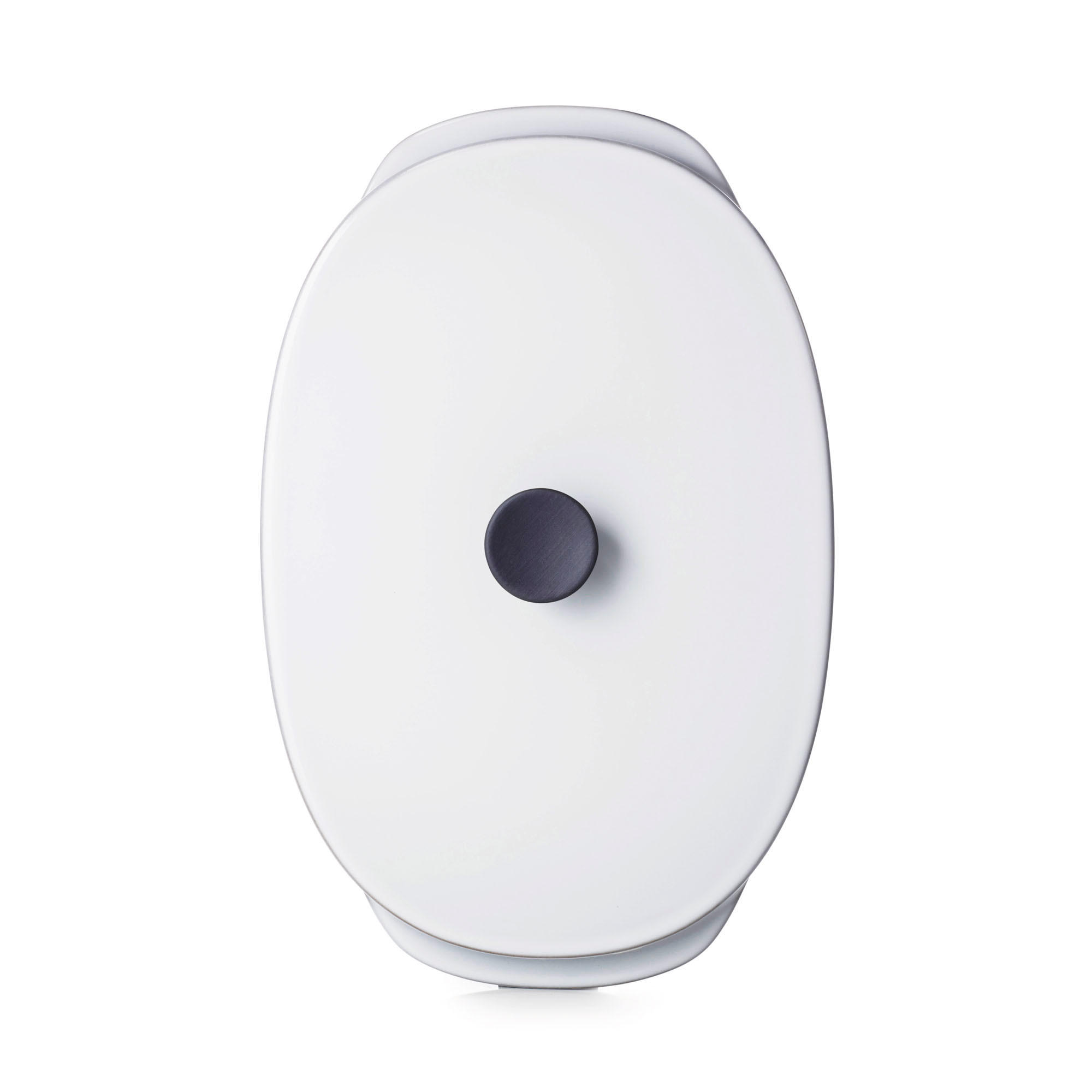 AUFLAUFFORM MIT DECKEL 19 x 13 cm Kumuluswolke weiß CARACTERE - Weiß, Keramik (19/13/5cm) - Revol Porcelaine France