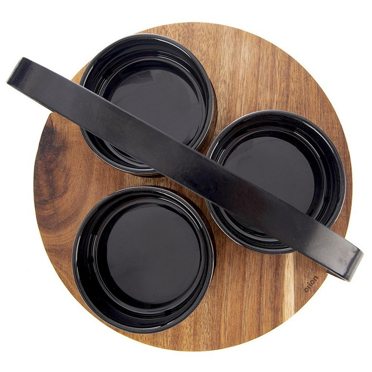 SNACKSCHALEN Keramik 130 ml 4 Stück. Schwarz - Schwarz, Keramik (21/21/14.5cm) - Orion 