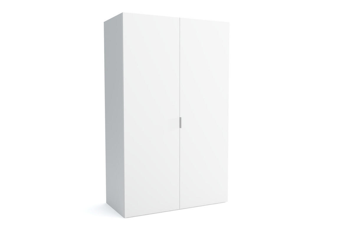 KLEIDERSCHRANK MAT A Weiß 140x60x205 cm - Weiß, Holzwerkstoff (140/205/60cm) - FURNLUX