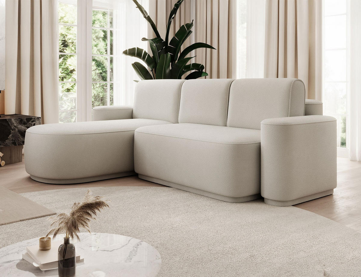 ECKSOFA RUMA - Creme (Amore 01) - Creme, Holzwerkstoff (285/180cm) - Möblo