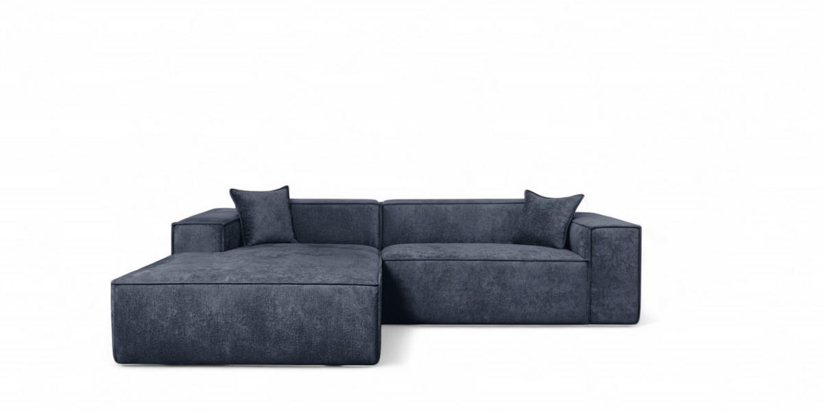 ECKSOFA Carlota - Blau, Holzwerkstoff/Textil (192/270cm) - Fun Möbel