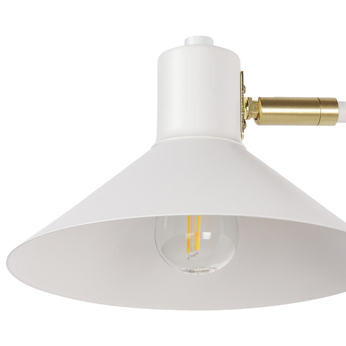 WANDLAMPE Weiß/Gold Baliem - Goldfarben/Weiß, Metall (20/35/45cm) - Beliani