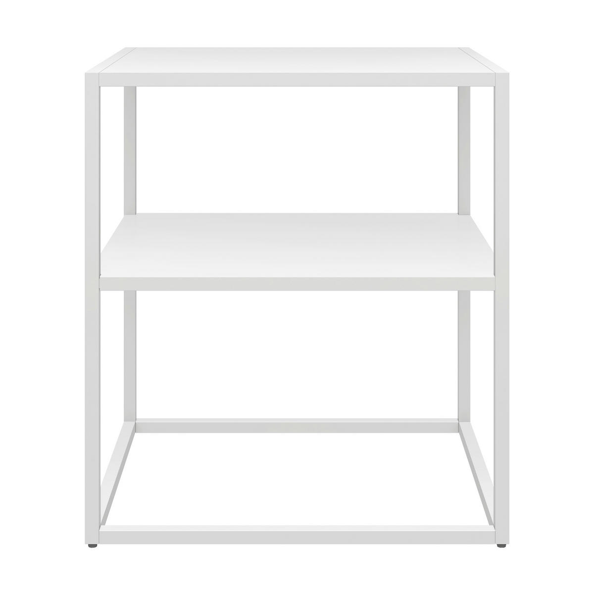 BEISTELLTISCH Raahe - Weiß, Metall (40/45/50cm) - [en.casa]