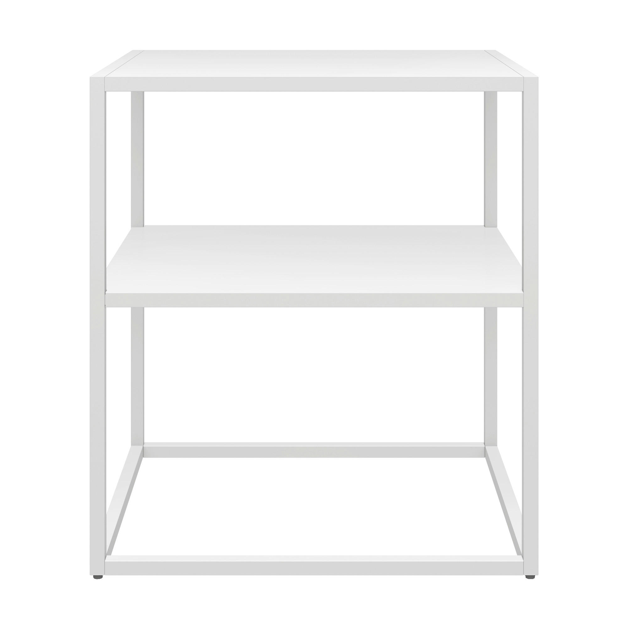 Thumbnail - [en.casa] Beistelltisch, Weiß, Metall, Rechteckig,Rechteckig, 45x50x40 cm, Wohnzimmer, Wohnzimmertische, Beistelltische