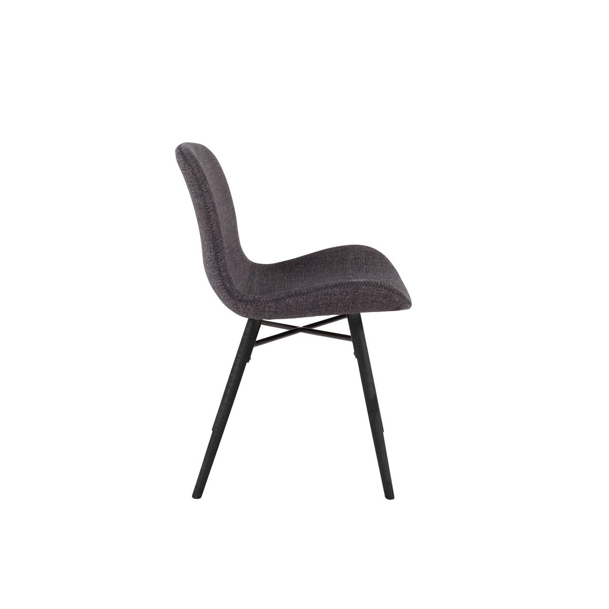 ESSZIMMERSTUHL Lester Sitzfläche Anthrazit - 2 er Set - Grau, Textil (50/80.5/55cm) - Housecraft Living