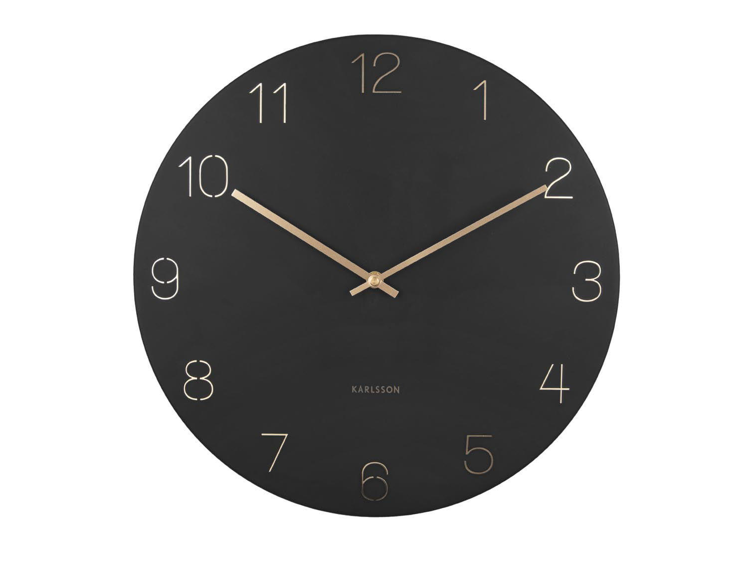 Onzeno Wanduhr Schwarz 40x40x4 cm