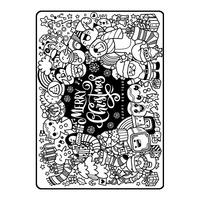 DECKE – DIY-Weihnachts-Doodle – 100 x 140 cm – Weiß - Weiß, Textil (100/140cm)