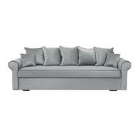SCHLAFSOFA VIVIA, Sofa mit Schlaffunktion und Bettkasten, Farbe: Hellgrau, Veloursstoff - Hellgrau, Textil (237/100/85cm) - Sepro Meble