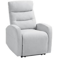 RELAXSESSEL, Fernsehsessel mit Liegefunktion, Gepolstert TV-Sessel mit Fußteil - Hellgrau, Kunststoff (76/103/93cm) - HOMCOM