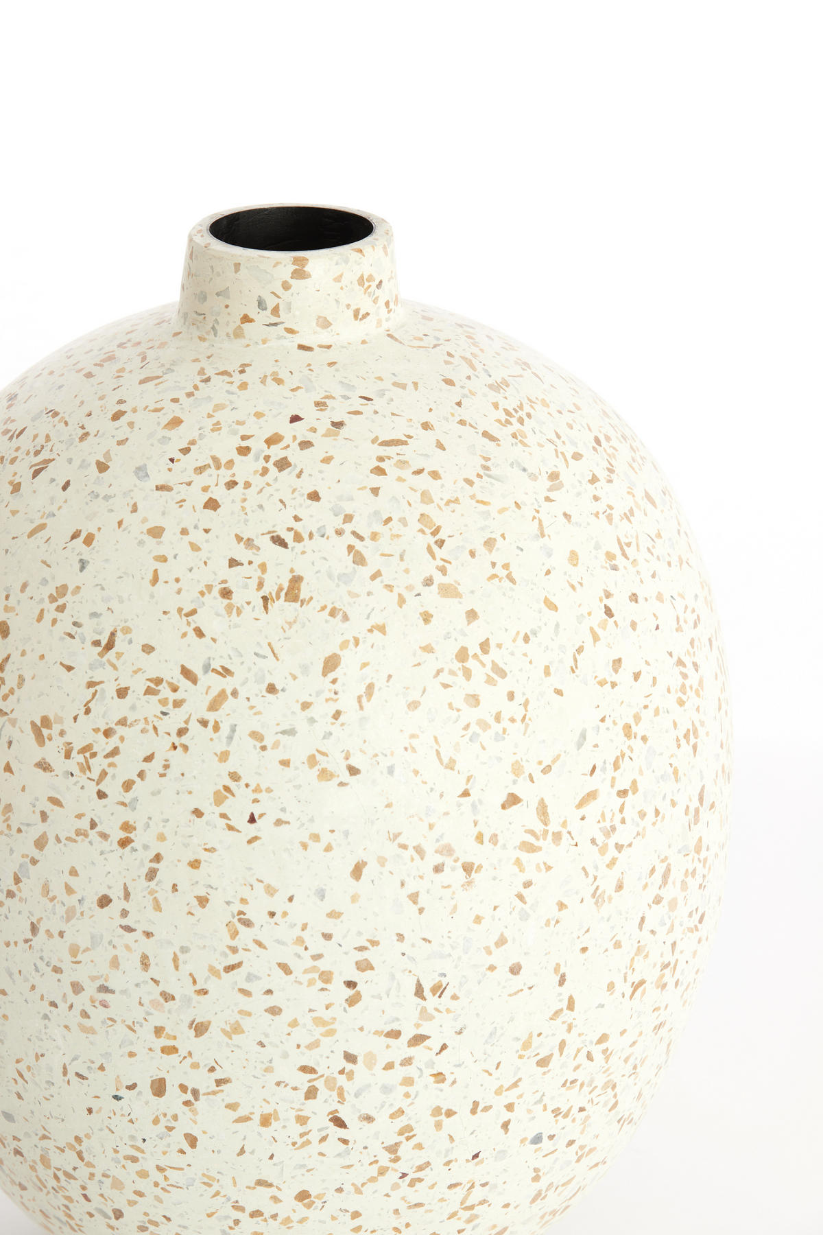 VAZE Orxeta Weiß 28/28/34 cm - Weiß, Metall (34cm) - Light & Living