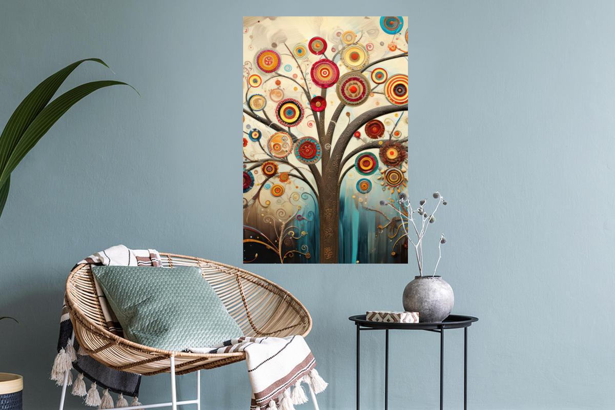 WANDTATTOO Baum - Baum des Lebens - Farbe 40x60 cm - Braun, Kunststoff (40/60/0.1cm) - MuchoWow