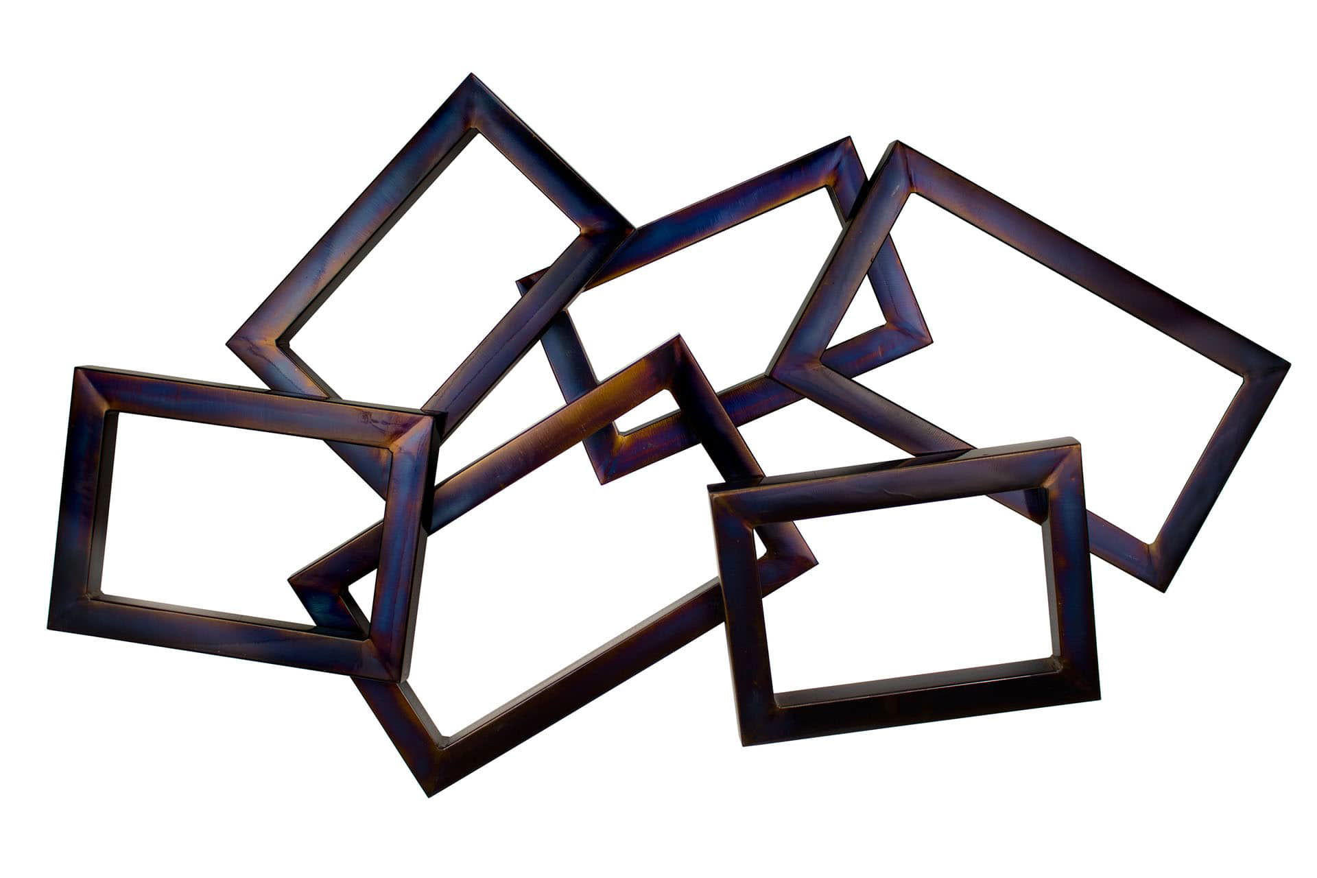KUNSTLOFT KOVOVÁ NÁSTĚNNÁ DEKORACE HNĚDÁ, 127/75 CM
