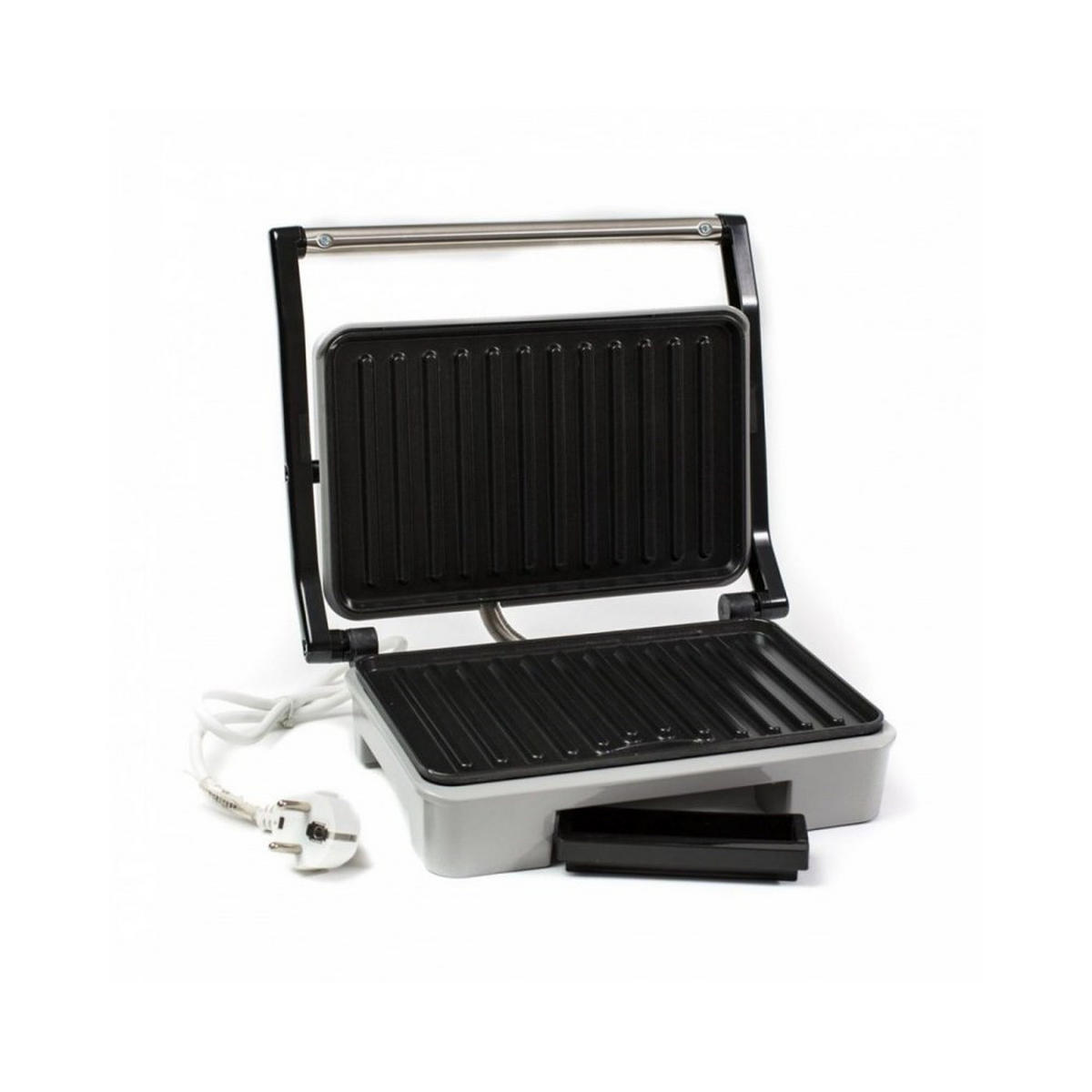 ELEKTROGRILL Silber 23/14/14 cm 31663 - Silberfarben, Metall (14/14/23cm) - Husla 
