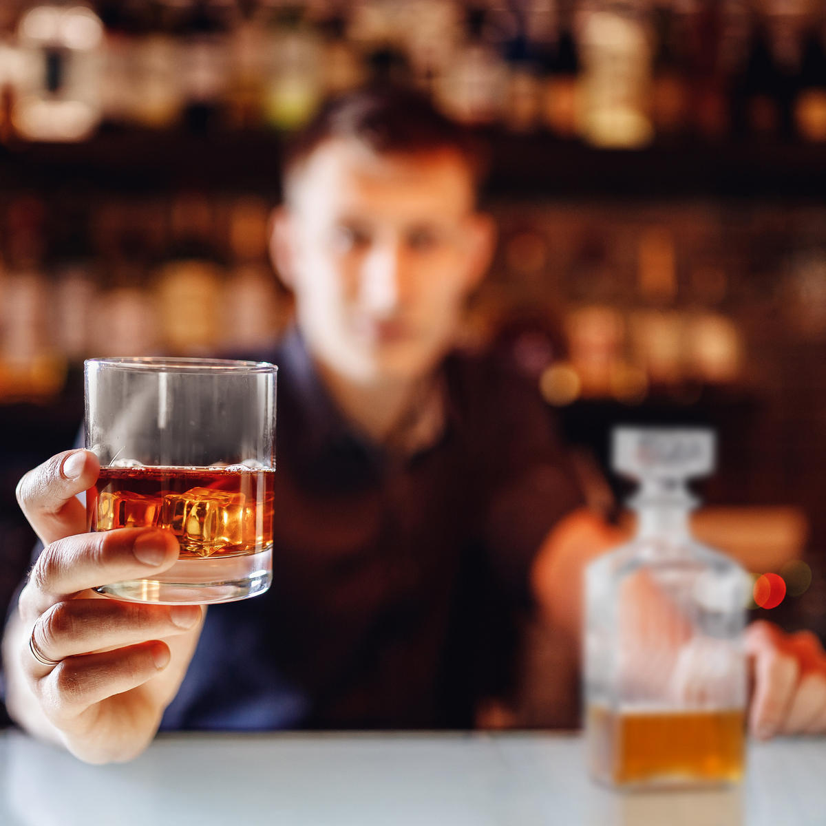 KARAFA na whisky - priehľadné, sklo (0.9L) - Relaxdays