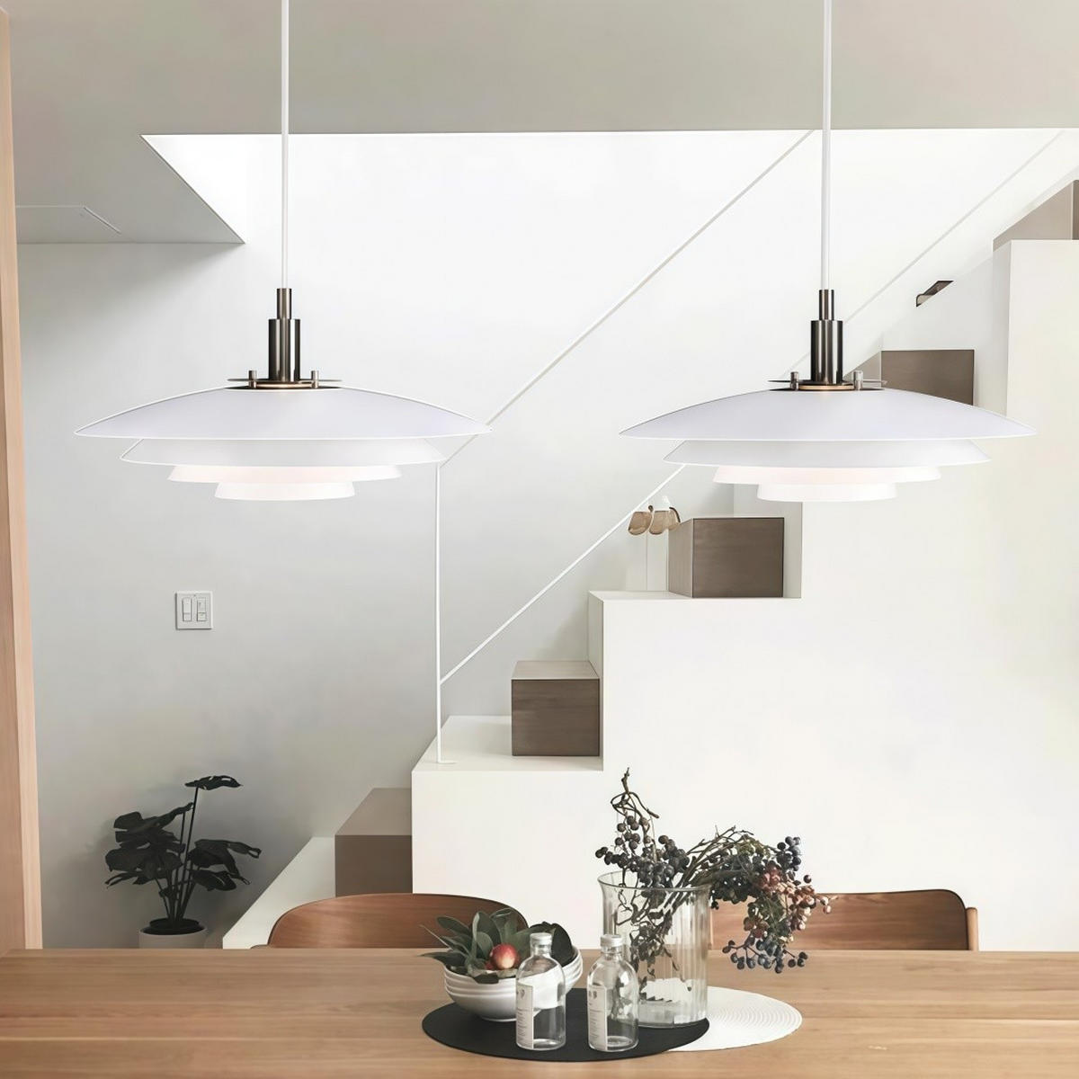 PENDELLEUCHTE Minimal Schmiedeeisen Weiß - Weiß, Metall (18/30/30cm) - Weltevree