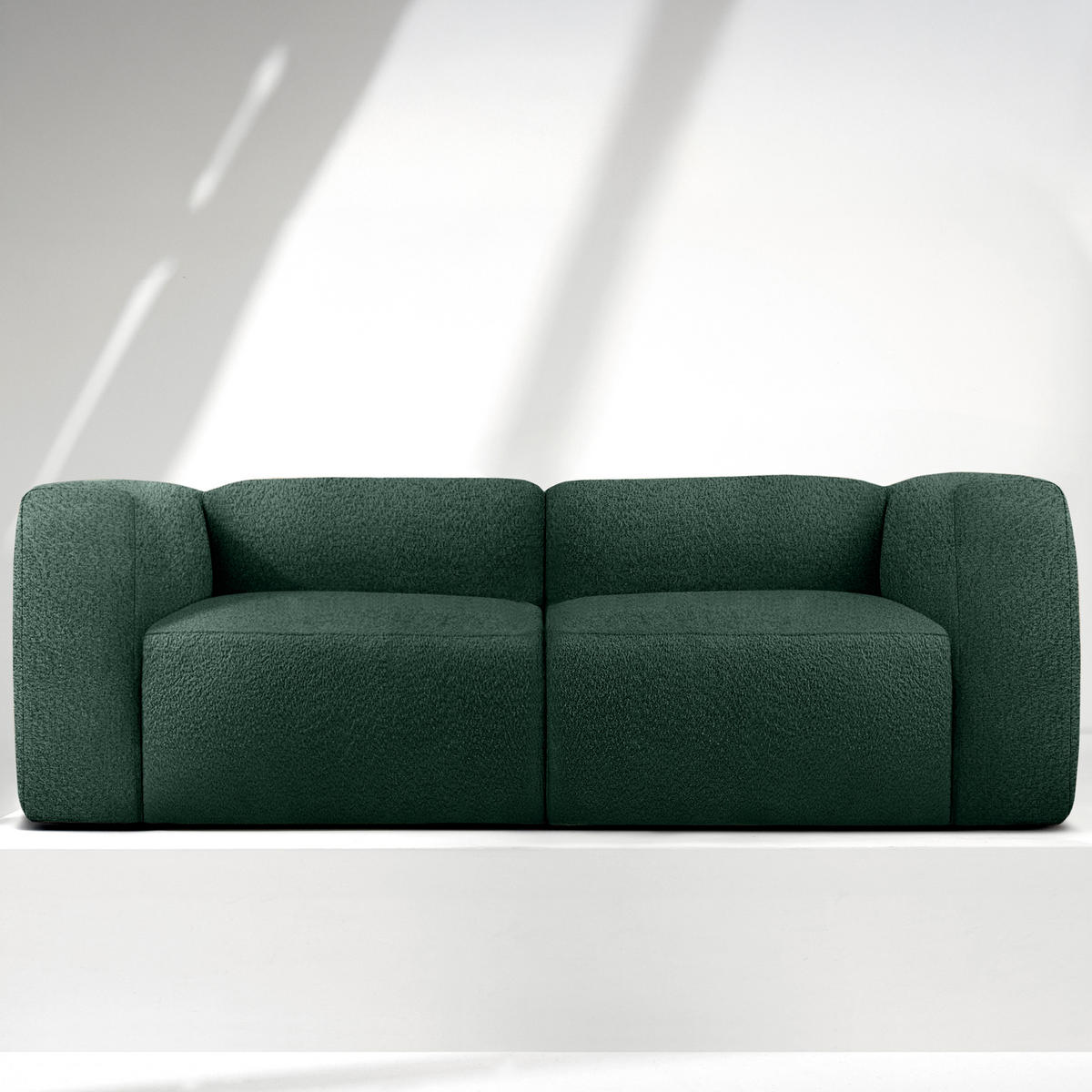 2-SITZER SOFA BUFFO, Dunkelgrün - Dunkelgrün, Holz/Holzwerkstoff (210/73/96cm) - KONSIMO®