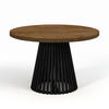 ESSTISCH runder ausziehbarer Tisch für Esszimmer DOVER 90 / 190 cm, Farbe: Eiche Lefkas / Schwarz - Dunkelbraun/Schwarz, Holz (190/90/77cm) - Dekori_Interiors