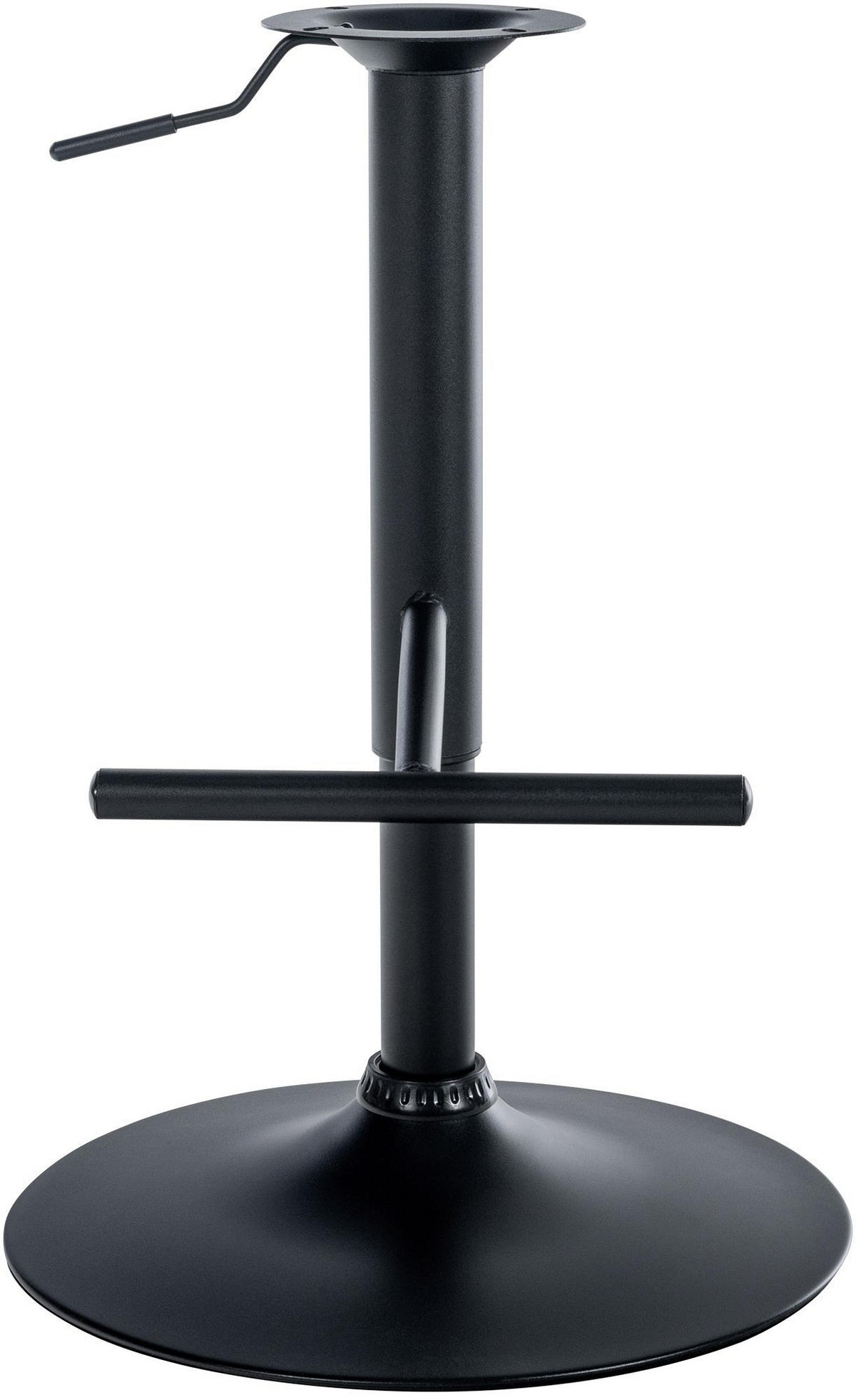 ERSATZ T-Gestell Barhocker 56-77 cm schwarz - Schwarz, Metall (45/56/45cm) - furnicato
