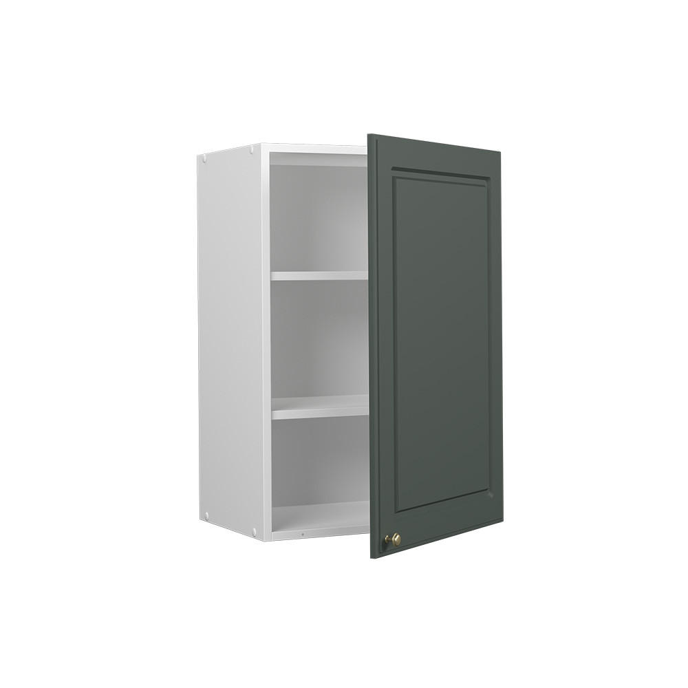 BADSCHRANK Fame-Line Grün-Gold Landhaus 50 x 72 cm - Weiß/Grün, Holzwerkstoff (50/72/34.1cm) - Vicco