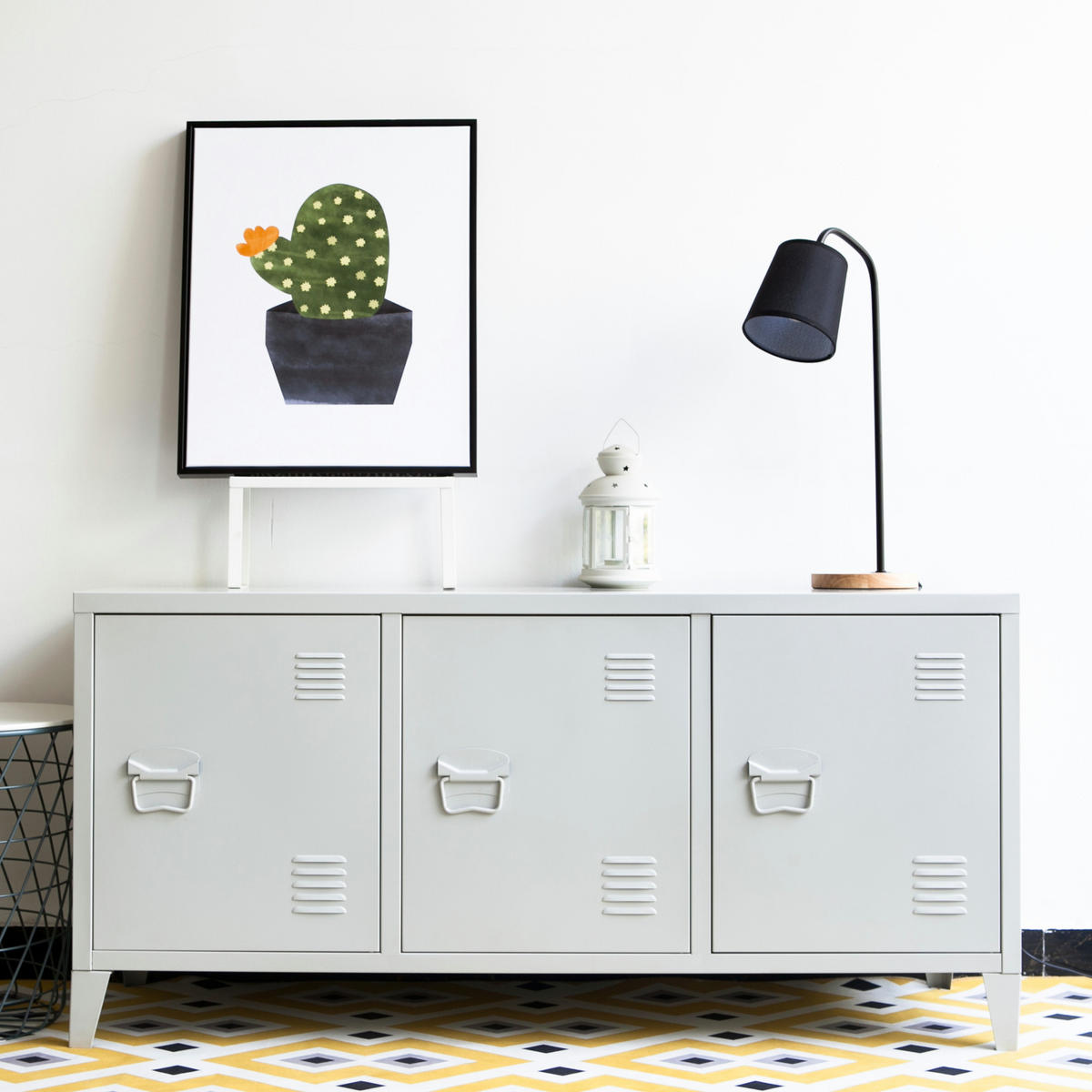 SIDEBOARD Kotka - Weiß, Metall (113/58/40cm) - [en.casa]