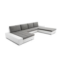 WOHNLANDSCHAFT VERONA U-Form mit Schlaffunktion, Bettkasten und Wellenfederung – Großzügiges Ecksofa 387 cm - Weiß, Kunststoff (387/85/213cm) - Wohnideebilder