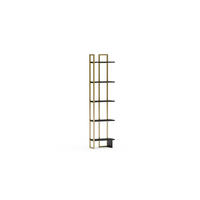 ECKREGAL Alice Schwarz Gold - Goldfarben/Schwarz, Holzwerkstoff/Metall (45/180/22cm) - Decorotika