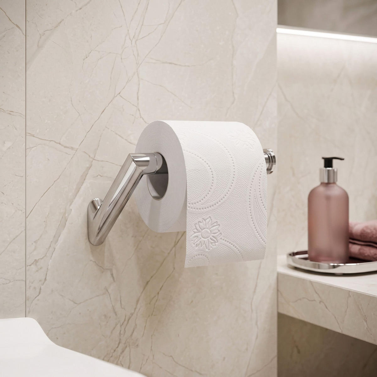 HALTER Für Toilettenpapier Rea Will Chrome - Chromfarben, Metall (14.5/8.5/8cm) - REA