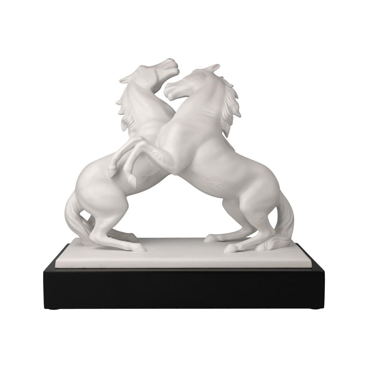 DEKOFIGUR PFERDE ARTISTE ER ALEGRIA Studio 8 Chevaux weiß 32 cm - Weiß, Keramik (16.5/29/32cm) - Goebel