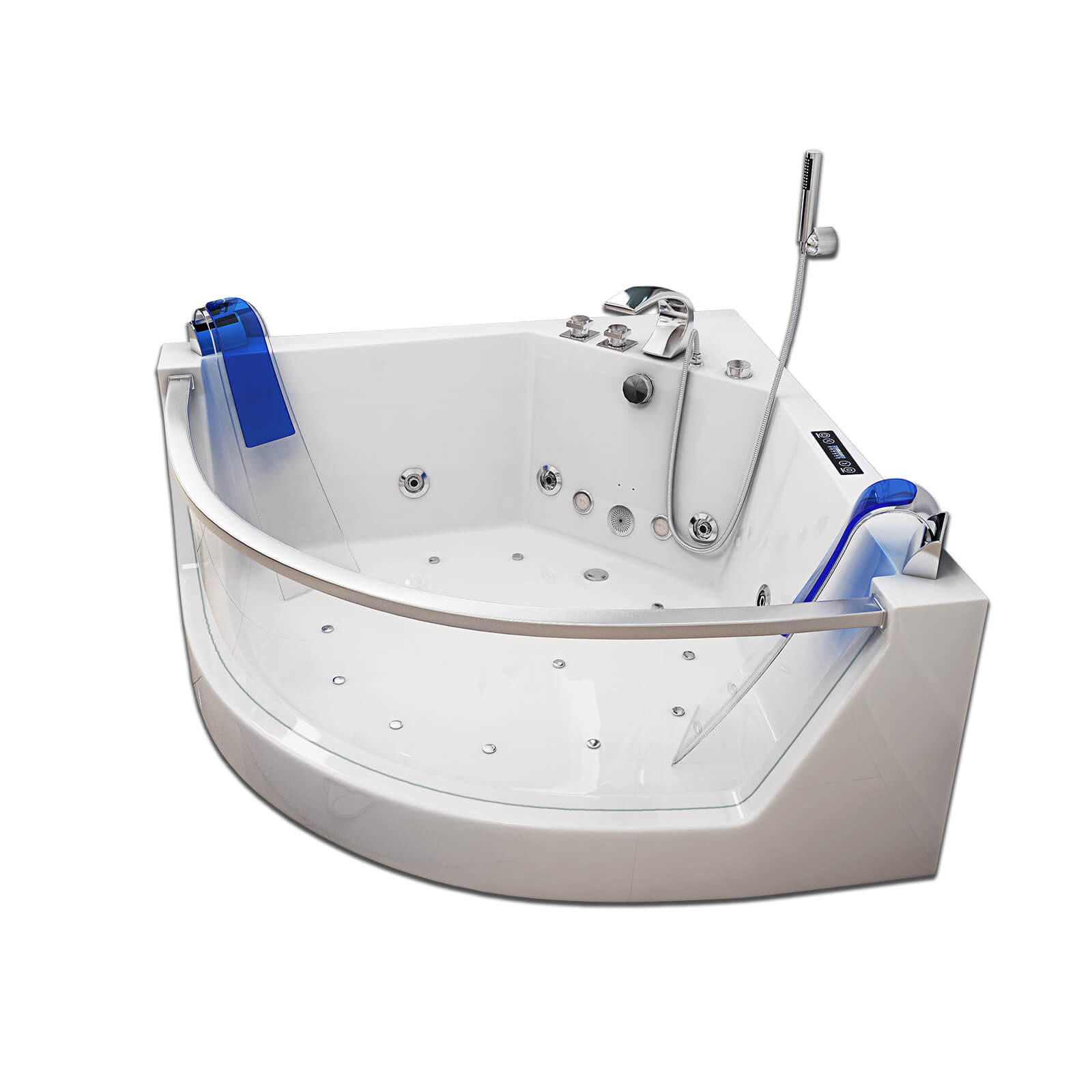 WHIRLPOOL ATLANTIC - Größe: L - Weiß, Keramik (140/64/140cm) - Home Deluxe
