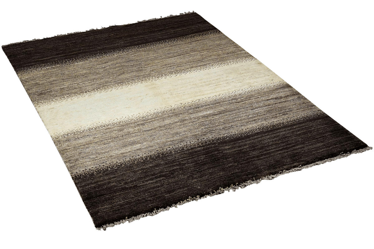 GABBEH-TEPPICH handgeknüpft Sonnat Schwarz 196/152 cm Schurwolle - Schwarz, Textil (152/196cm) - Looma