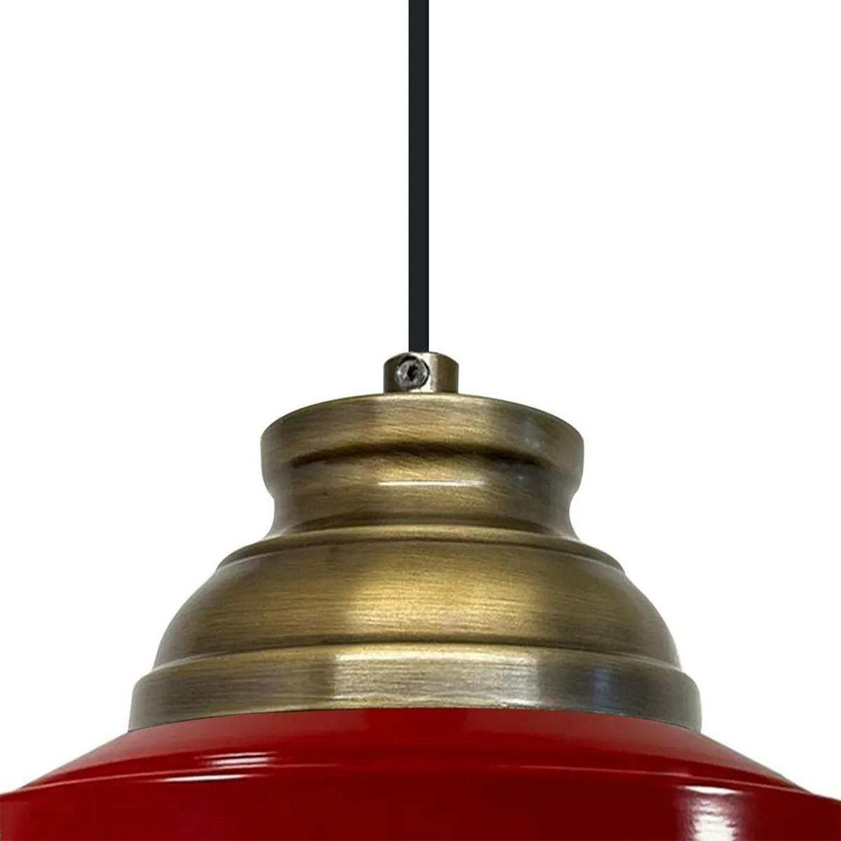 PENDELLEUCHTE Noir - Rot, Metall (40/40/21cm) - Bamyum