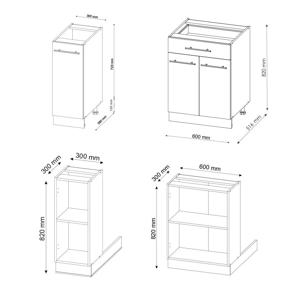 Thumbnail - Vicco Kücheninsel, Anthrazit, Honigeiche, Holzwerkstoff, Rechteckig, 90x82x60 cm, Küchen, Küchenmöbel, Kücheninseln