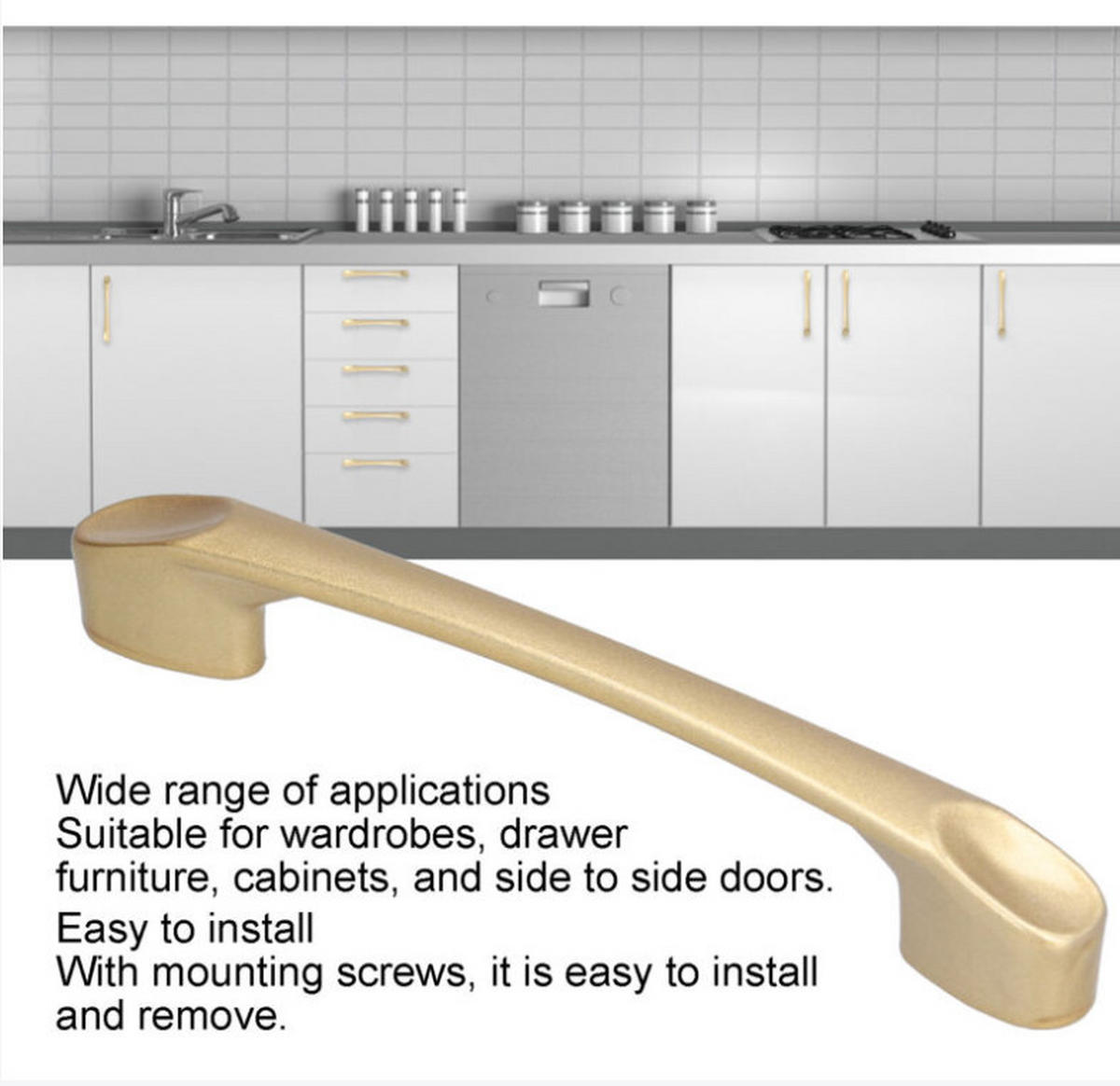 MÖBELGRIFF 10er-Set 133 mm - Grün, Metall (1.8/2/13.3cm)