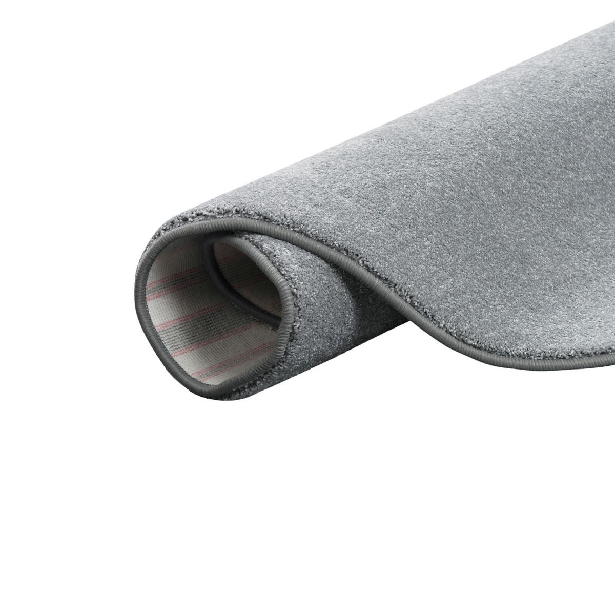 HOCHFLOR LUXUS VELOURS TEPPICH TOUCH RUND - Grau, Textil (100/100cm) - Snapstyle