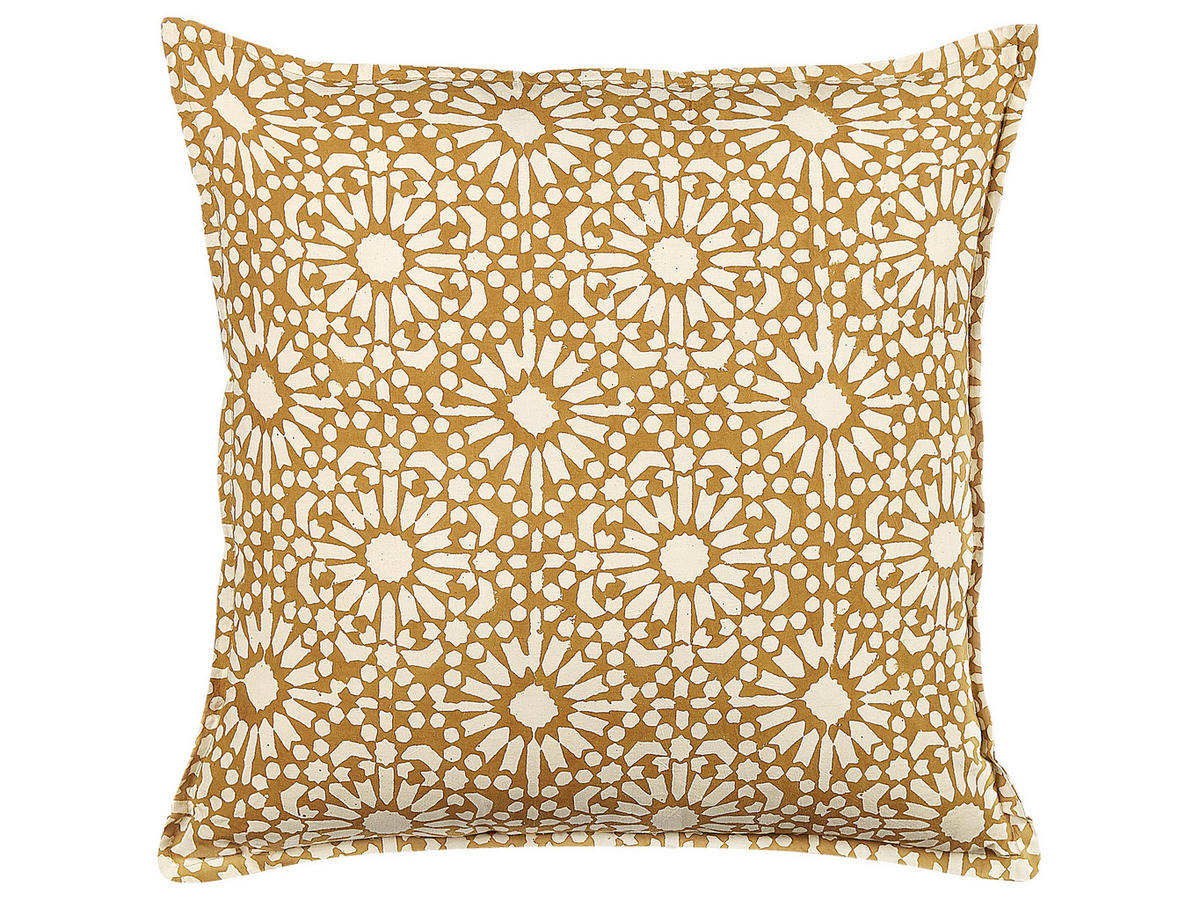 DEKOKISSEN Sandbeige 45/45 cm Ceiba - Beige, Naturmaterialien/Textil (45/45cm) - Beliani