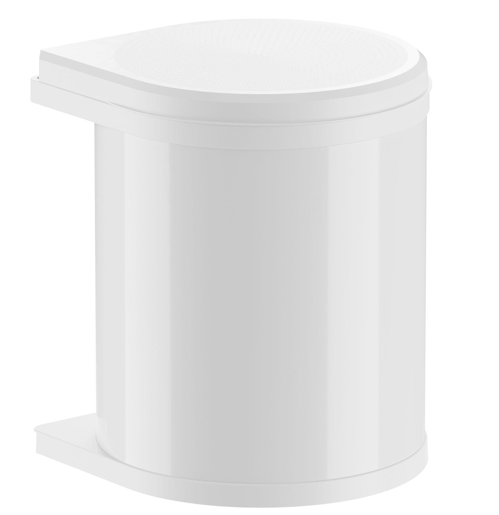 MÜLLEIMER Hailo Mono 1x 15 Liter Küche Einbau ab 40cm Schrank Weiss - Weiß, Metall (36/36.5/30.4cm) - Hailo