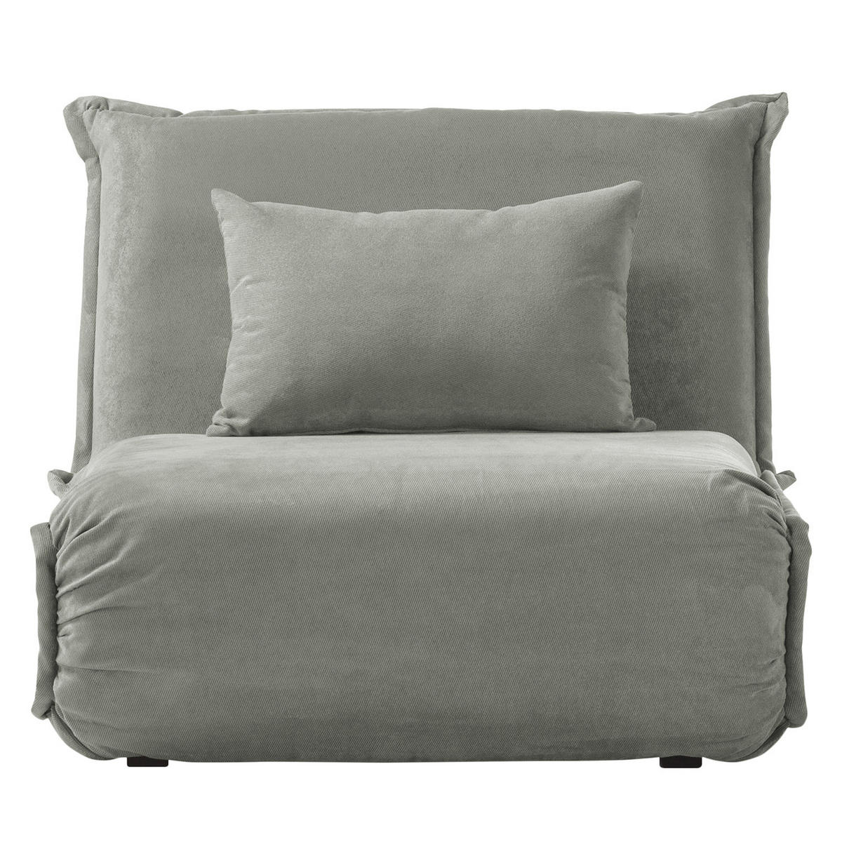 SCHLAFSESSEL - Schwarz/Grau, Textil/Metall (100/64/73cm) - home24