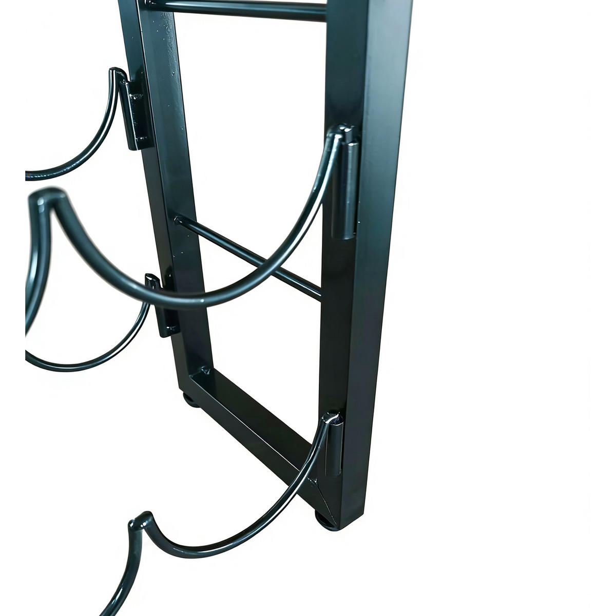 WEINREGAL - Schwarz, Metall (35/36/17cm) - Relaxdays