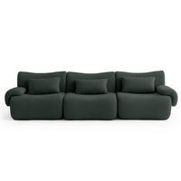 3-SITZER-SOFA Bouclé-Stoff Waldgrün - Waldgrün, Textil (281/73/95cm) - MILYsofa