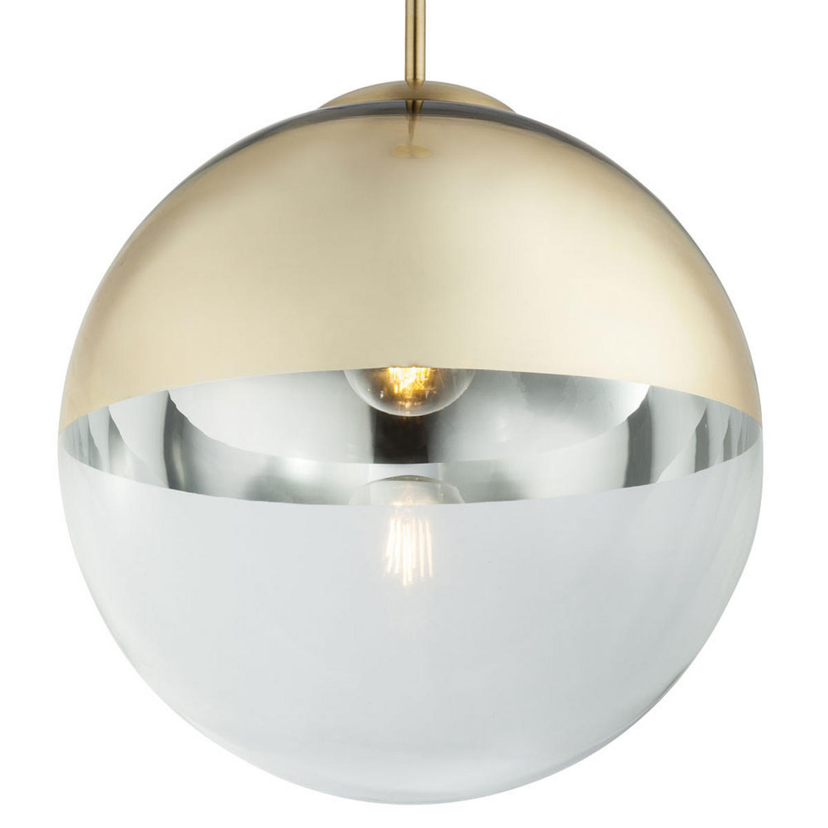 LED HÄNGELEUCHTE Metall Gold - Goldfarben, Glas (30/30/120cm) - Globo Lighting