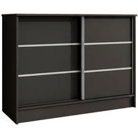 KOMMODE Mirela mit 2 Schiebetüren 100 cm, Schwarz - Schwarz, Holzwerkstoff (101/85/43.5cm) - Beautysofa