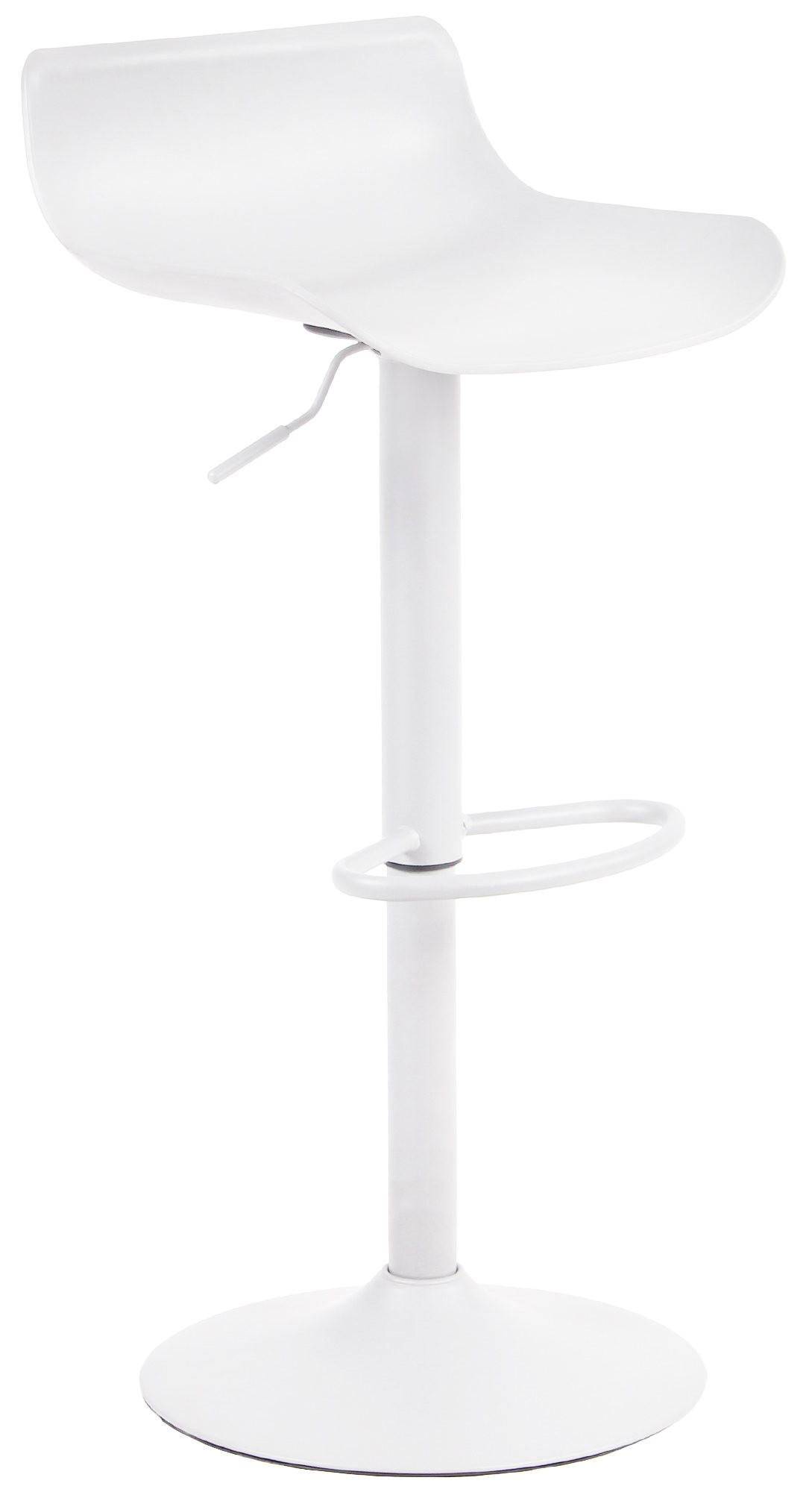 BARHOCKER Kunststoff weiß - Walnussfarben/Weiß, Kunststoff/Metall (43/69/44cm) - CLP