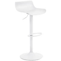 BARHOCKER Kunststoff weiß - Walnussfarben/Weiß, Kunststoff/Metall (43/69/44cm) - CLP