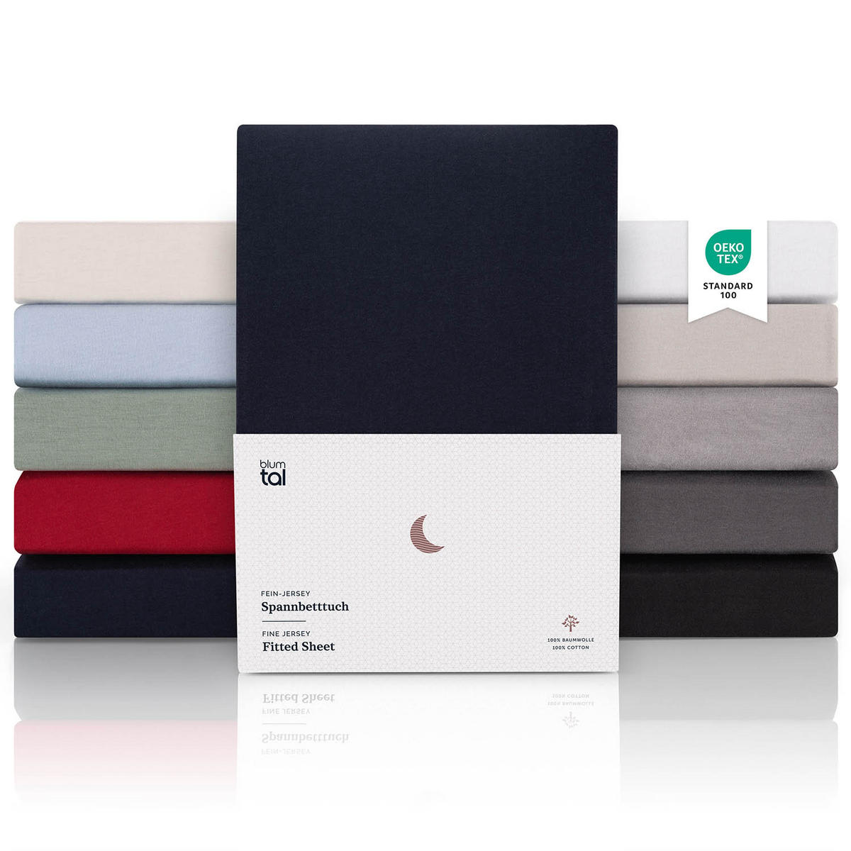 SPANNBETTLAKEN 270/200/30 cm Dunkelblau - Dunkelblau, Textil (200/270cm) - Blumtal