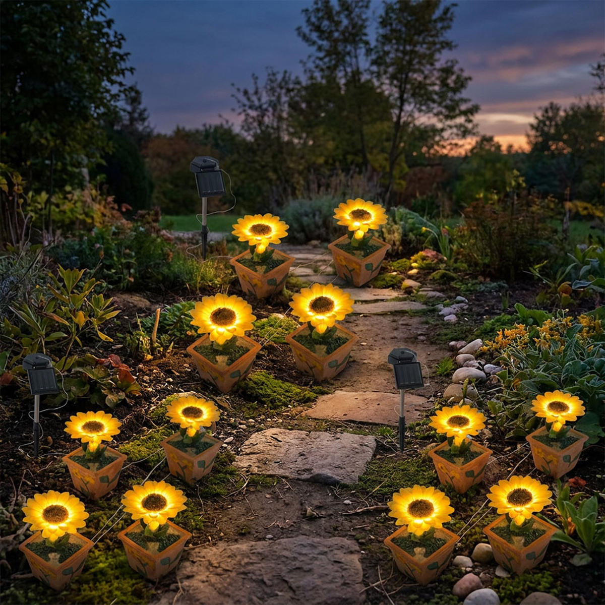 LED AUSSENLEUCHTE Solar Bunt - Multicolor, Kunststoff (12/12/17cm)